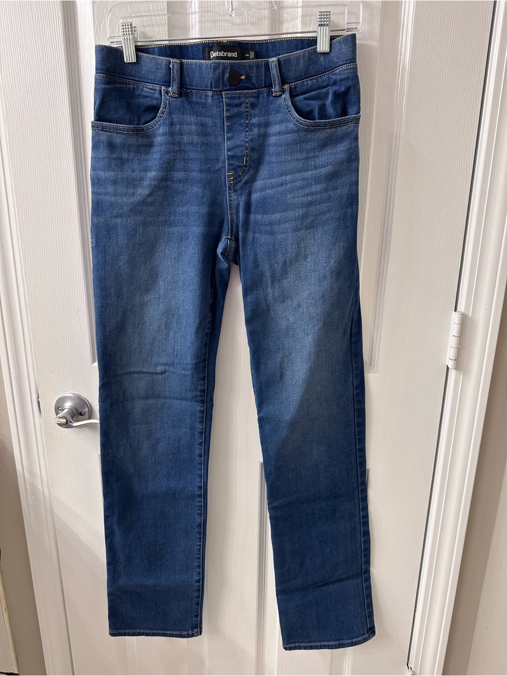 Betabrand Slim Straight Jeans - Dark Blue